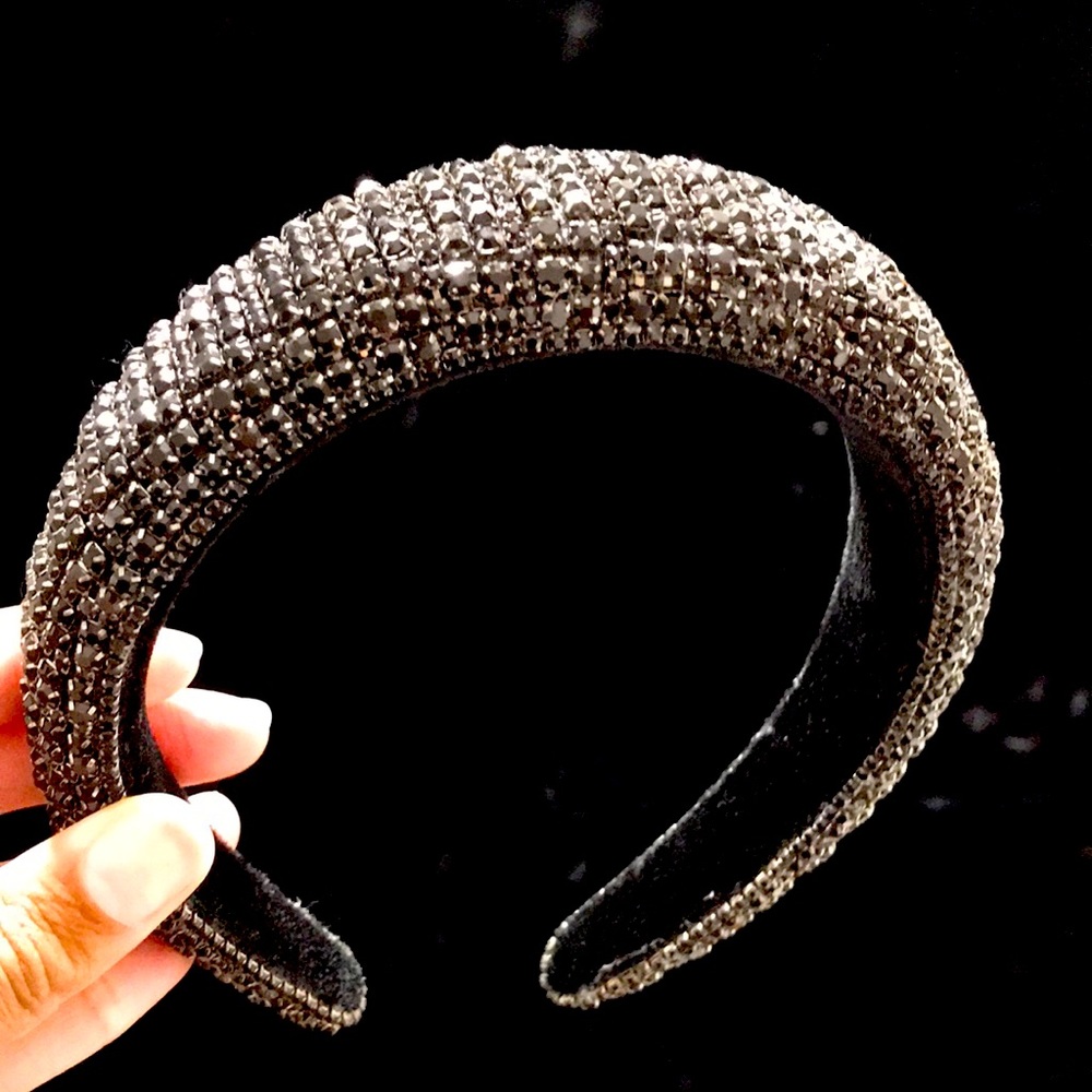 Black blinged out headband